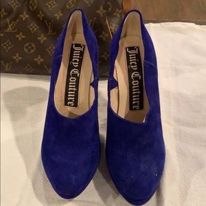 Juicy Couture Blue Suede Booties